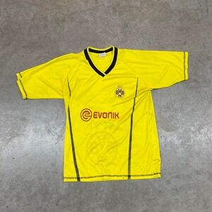 Borussia‎ Dortmund BVB 09 Yellow Soccer Jersey Evonik Sponsor Vintage Men's M